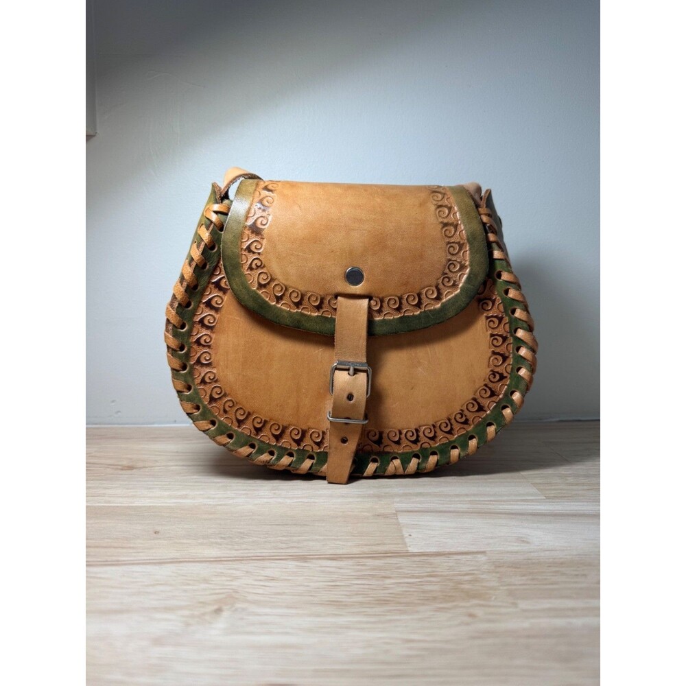 Cute Tooled Leather Mini Crossbody Bag